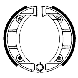 Ganasce freno FERODO FSB907 118 x 20 MALAGUTI CENTRO BASE 93-94 FIFTY 50 89-97