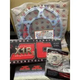 Kit catena nera DID 525VX corona 48 pignone 15 HONDA TRANSALP XL 650 2001-2006