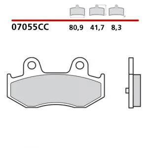 07055CC - Pastiglie Freno Brembo Suzuki Burgman 250/400 03-06 Posteriore (1 coppia per 1 disco)
