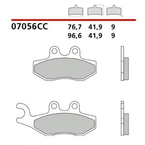 07056CC - Pastiglie Freno Brembo Scooter Carbon Ceramic (1 coppia per 1 disco)