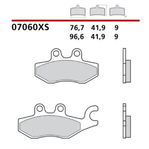 07060XS - Pastiglie Freno Brembo Scooter Sinterizzato (1 coppia per 1 disco)