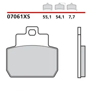 07061XS - Pastiglie Freno Brembo Scooter Sinterizzato (1 coppia per 1 disco)
