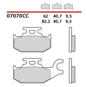 07070CC - Pastiglie Freno Brembo scooter Carbon Ceramic (1 coppia per 1 disco) Posteriore,
