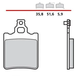 07BB1324 - Pastiglie Freno Brembo in carbon ceramica (1 coppia per 1 disco),