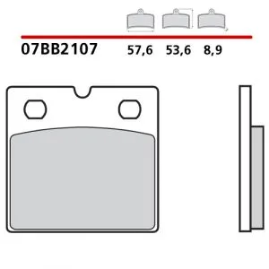 07BB2107 - Pastiglie Freno Brembo Carbon Ceramica (1 coppia per 1 disco),