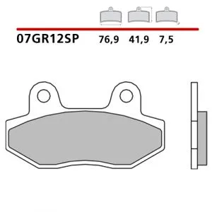 07GR12SP - Pastiglie Freno Brembo sinterizzate strada posteriore (1 coppia per 1 disco),
