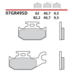07GR49SD - Pastiglie Freno Brembo OFF ROAD Bombardier Yamaha (1 coppia per 1 disco),