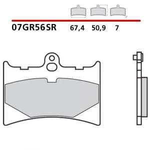 07GR56SR - Pastiglie Freno Brembo sinterizzate racing (1 coppia per 1 disco),