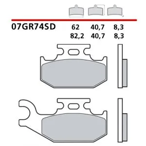07GR74SD - Pastiglie Freno Brembo sinterizzate off-road (1 coppia per 1 disco),