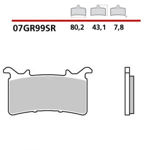 07GR99SR - Pastiglie Freno Brembo Sinterizzate Racing (1 coppia per 1 disco) pinze nissin BMW M1000RR 21- CBR 1000 RR-R 20-,