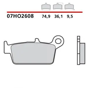 07HO2608 - Pastiglie Freno Brembo carbon ceramica (1 coppia per 1 disco),