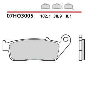 07HO3005 - PASTIGLIE FRENO BREMBO (1 COPPIA PER 1 DISCO)