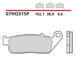 07HO31SP - Pastiglie Freno Brembo sinterizzate strada posteriori (1 coppia per 1 disco),