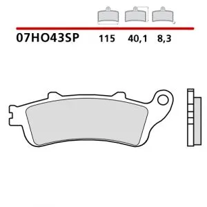 07HO43SP - Pastiglie Freno Brembo sinterizzate strada posteriori (1 coppia per 1 disco)