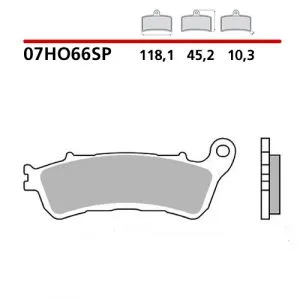 07HO66SP - Pastiglie Freno Brembo HONDA GL GOLD WING 18-22 sinterizzate strada posteriori (2 coppie per 1 disco)