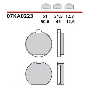 07KA0223 - Pastiglie Freno Brembo Genuine Parts (1 coppia per 1 disco),