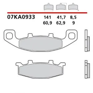 07KA0933 - Pastiglie Freno Brembo Genuine Parts (1 coppia per 1 disco)