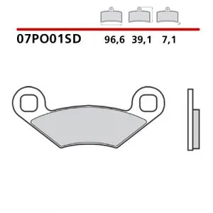07PO01SD - Pastiglie Freno Brembo off road Polaris (1 coppia per 1 disco),