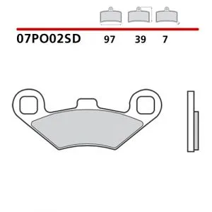 07PO02SD - Pastiglie Freno Brembo off road Polaris (1 coppia per 1 disco),