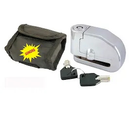 lucchetto disc lock con allarme con borsetta