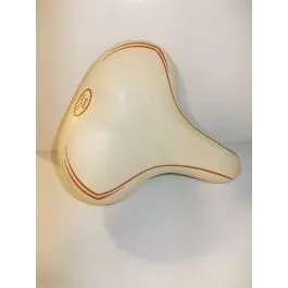 sella bici crema e marrone con elastometri