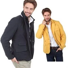 blazer cotton l blu scuro