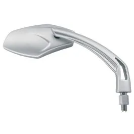 specchio moto destro alluminio satinato ovale
