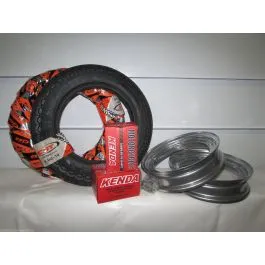kit ruota vespa 3 00 10 copertoni cst camere d'aria kenda