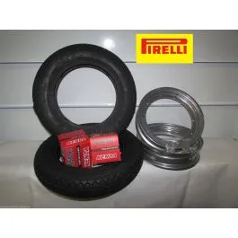 kit ruota vespa 3 00 10 copertoni pirelli sc30 camere d'aria kenda