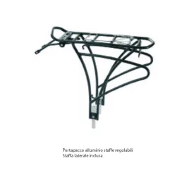 portapacchi bici mtb posteriore alluminio nero