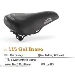 sella bici mtb con molle bravo soft gel tech
