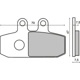 Coppia pastiglie freno anteriori organiche Aprilia Atlantic 500cc