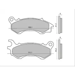 Coppia pastiglie anteriori organiche Honda Pcx 125-150cc 2010>