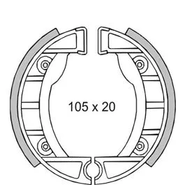 Coppia ganasce freno anteriori si ciao zip boss grillo diametro 105