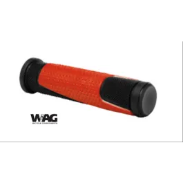 manopole bici double d nero rosso 125mm