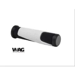 manopole bici double d nero bianco 125mm