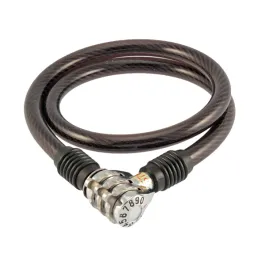 lucchetto antifurto bici a combinazione 10 x 65 cm. nero