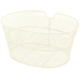 cestino bici ovale in ferro color crema senza ganci