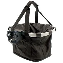 cestino bici in tessuto nero