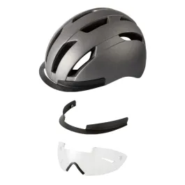 Casco caschetto ciclista bici wag eBike e-way taglia M-XL (58-62cm) silver