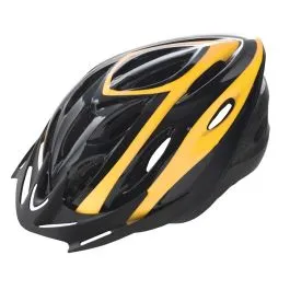 Casco bici adulto nero giallo misura m