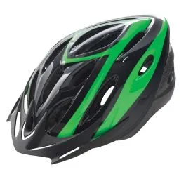 Casco bici adulto nero verde misura m 54-58