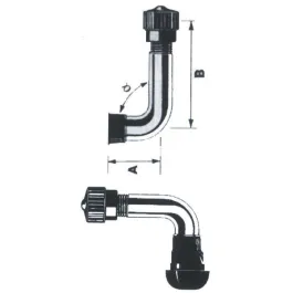 valvola tubeless curvata