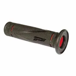 manopole moto nero/rosso progrip 838
