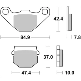 pastiglie freno 102 hm sbs
