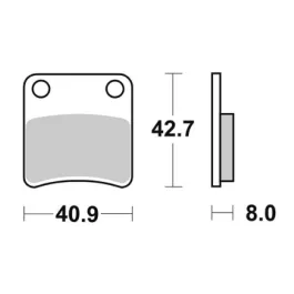 pastiglie freno anteriori 115 hm sbs