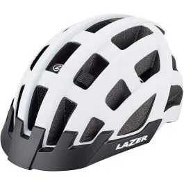 casco bici con luce posteriore compact lazer dlx bianco taglia unica 54-61