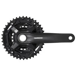guarnitura bici mtb 40/30/22 shimano nera 175 9 velocità