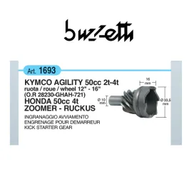 pignone messa in moto agility 50 2t 4t