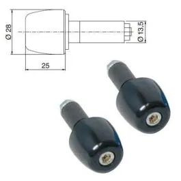 pesi manubrio alluminio nero diametro 13,5